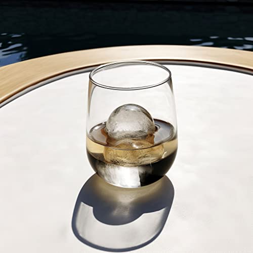 Glacio Premium Silicone Ice Tray Set - 2-in-1 Combo with Large 2" Square Cubes & Sphere Ball Mold - Ideal for Whiskey, Cocktails, and Beverages - Easy Release & BPA-Free