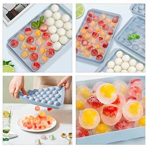 2023 Round Ice Cube Trays Box for Freezer with Lid and Bin Sphere